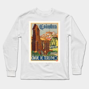 Coimbra Portugal Vintage Poster 1935 Long Sleeve T-Shirt